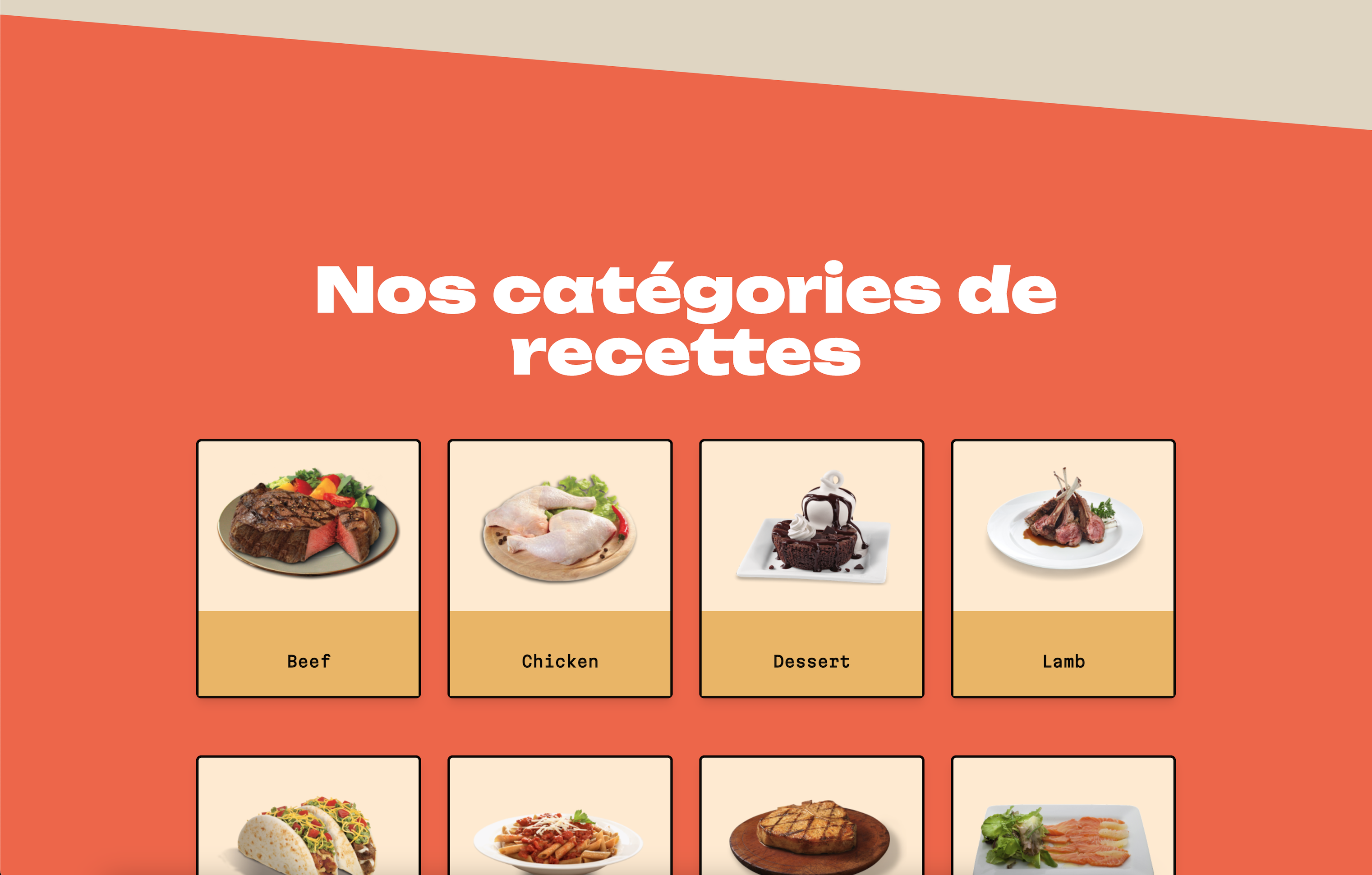 Le coin recettes catégories de recettes