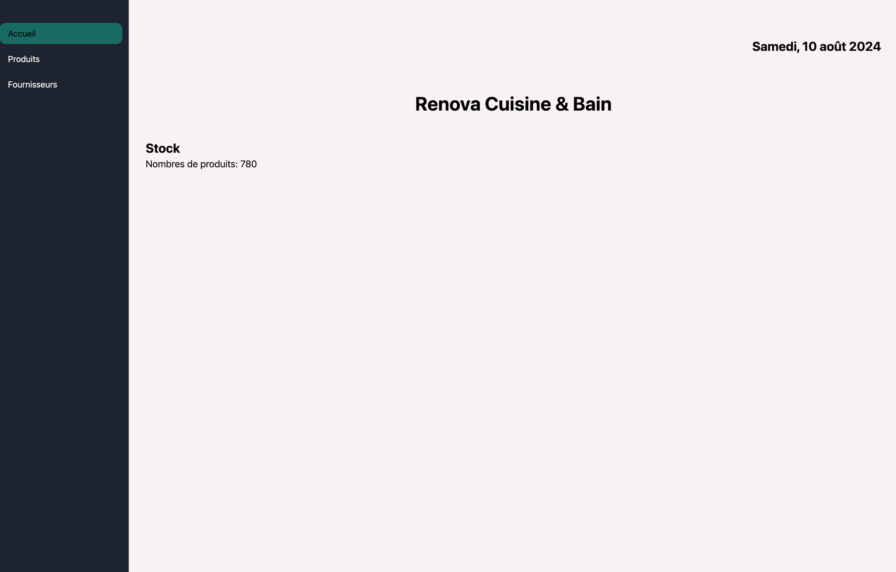 Page d'accueil projet Renova Cuisine et Bain